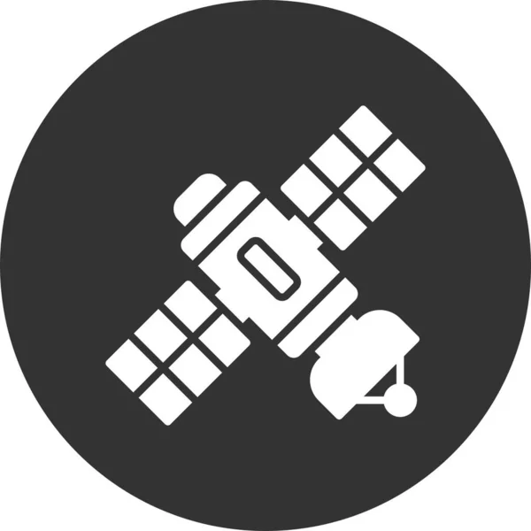 Icone Creative Satellitari Spaziali Desig — Vettoriale Stock