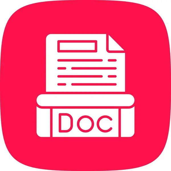 Formato File Doc Icone Creative Desig — Vettoriale Stock