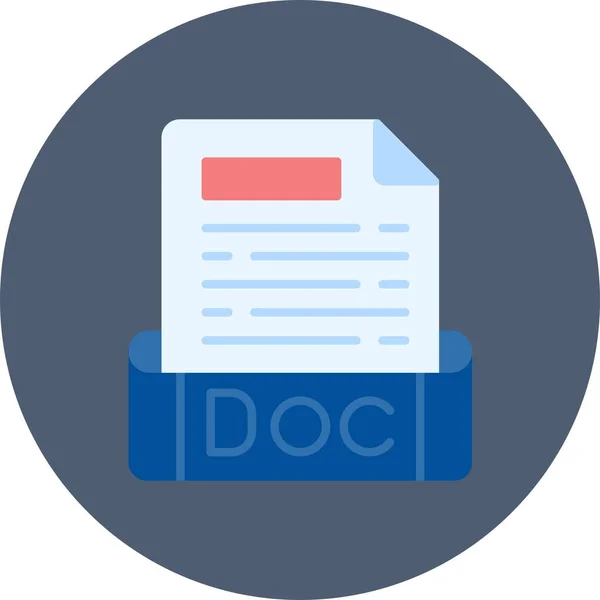 Doc File Formátum Creative Icons Desig — Stock Vector