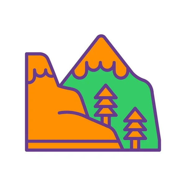 Mountain Creative Icons Desig — Vector de stock