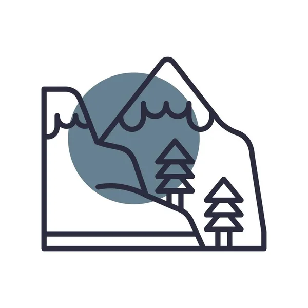 Mountain Creative Icons Desig — Vetor de Stock