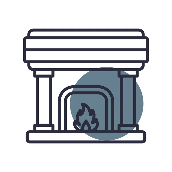 Fireplace Creative Icons Desig — Stock vektor
