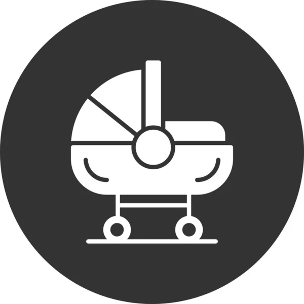 Baby Crib Creatieve Pictogrammen Desig — Stockvector
