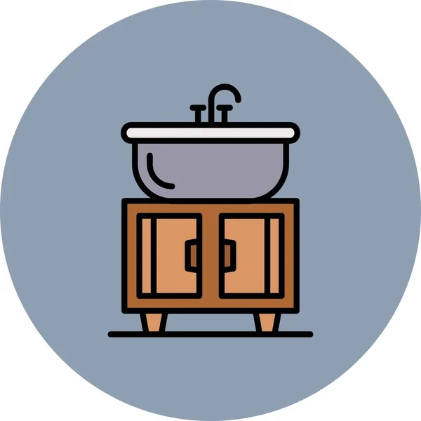 Washbasin Creative Icons Desig — Stock Vector