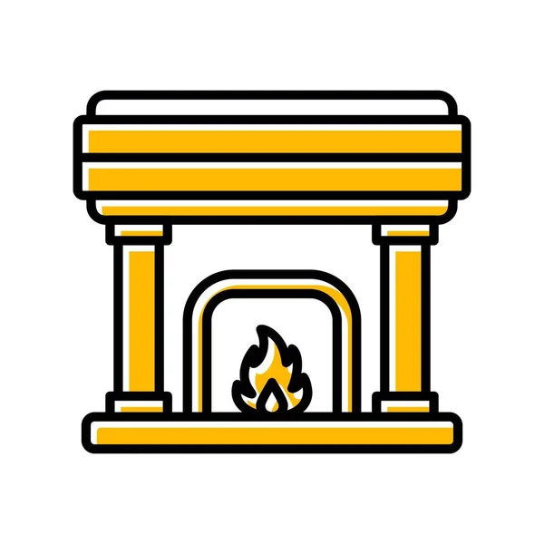 Fireplace Creative Icons Desig — Stock vektor