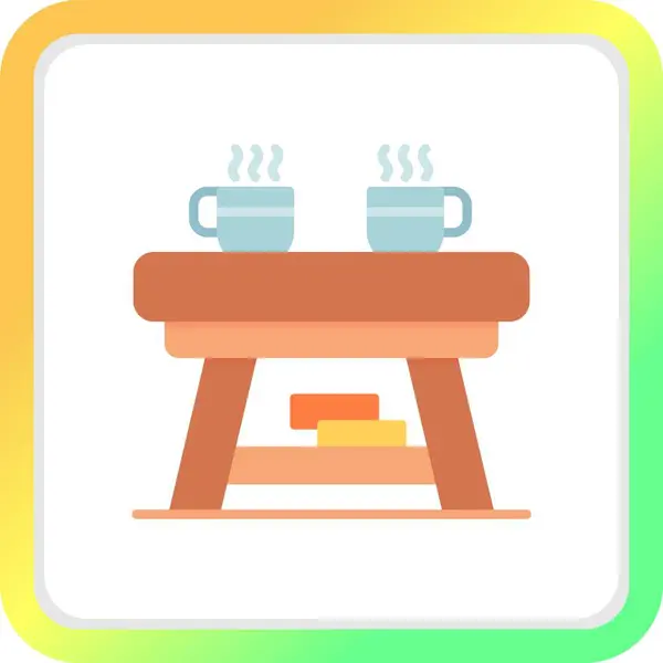 Tavolino Caffè Creative Icons Desig — Vettoriale Stock