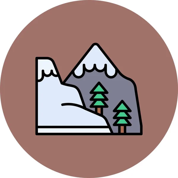 Mountain Creative Icons Desig — Stock Vector