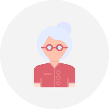  Old Woman Creative Icons Desig
