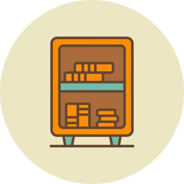 Bookshelf Creative Icons Desig