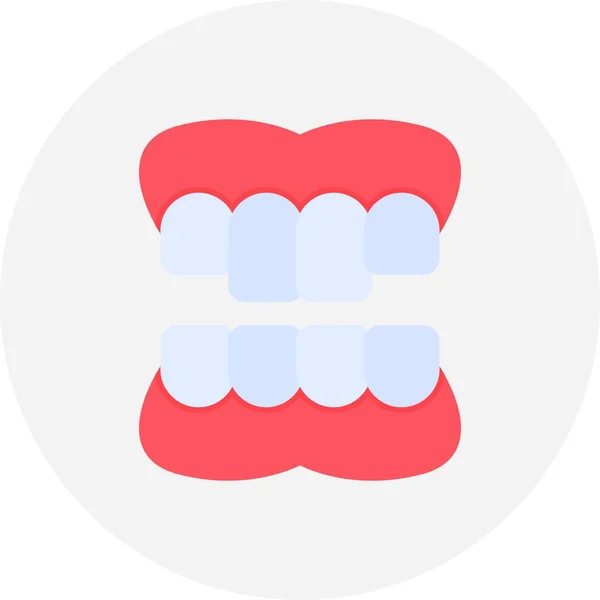 Diseño Iconos Creativos Prótesis Dentales — Archivo Imágenes Vectoriales