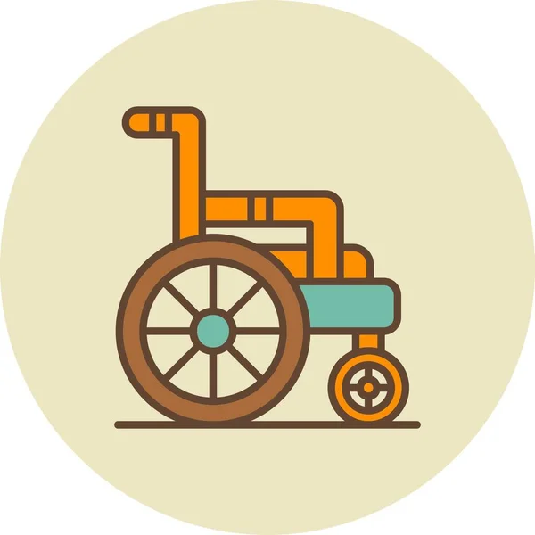 Креативные Иконы Инвалидной Коляске — стоковый вектор