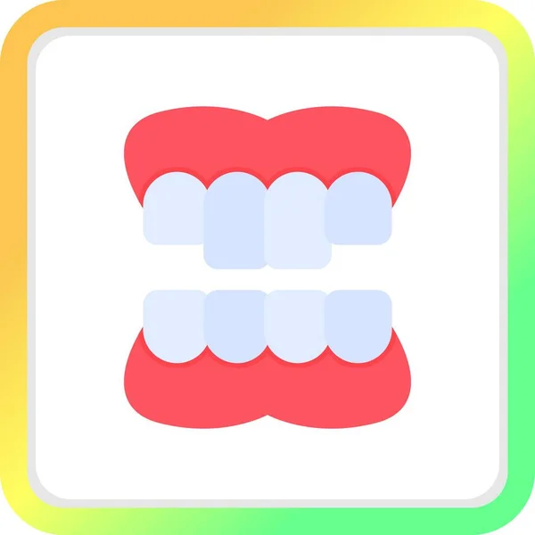 Kreative Ikonen Für Zahnersatz Desig — Stockvektor