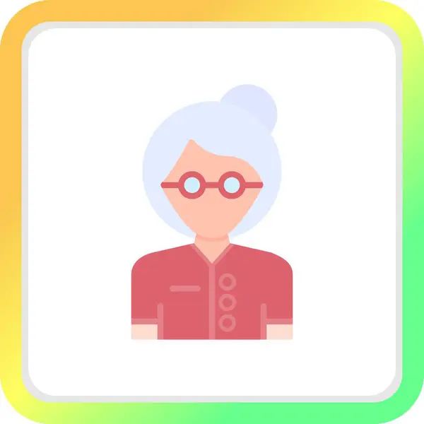 古い女性の創造的なアイコンのデザイン — ストックベクタ
