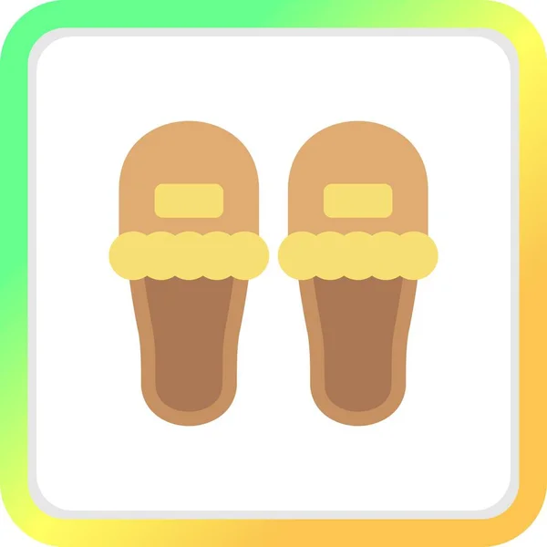 Slippers Creative Icons Desig — Stock Vector