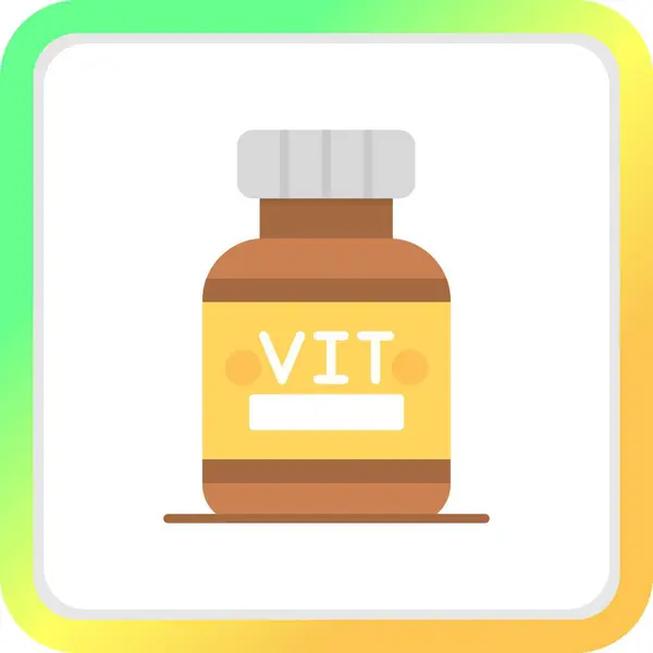 Vitamíny Kreativní Ikony Desig — Stockový vektor