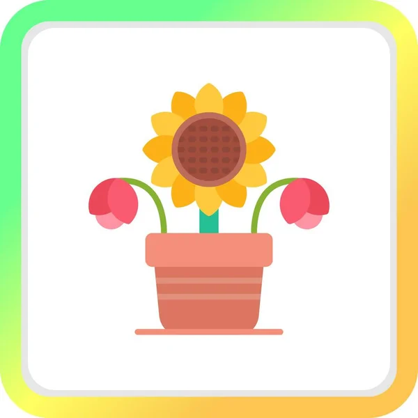 Květinové Kreativní Ikony Desig — Stockový vektor
