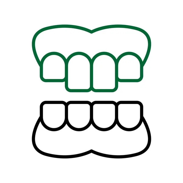 Diseño Iconos Creativos Prótesis Dentales — Archivo Imágenes Vectoriales