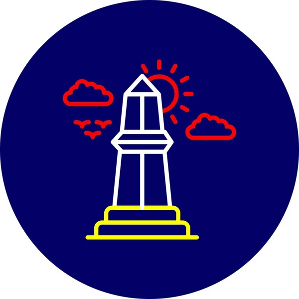 Obelisco Iconos Creativos Desig — Archivo Imágenes Vectoriales