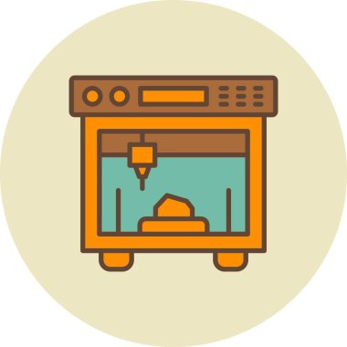 3d Yazdırma Yaratıcı Simgeleri Tasarımı