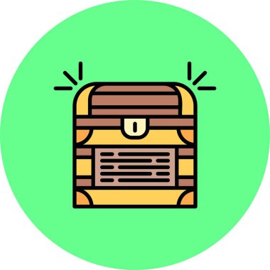  Treasure Chest Creative Icons Desig