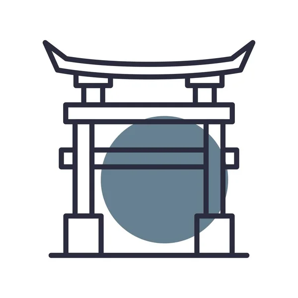 Torii Gate Ícones Criativos Desig — Vetor de Stock