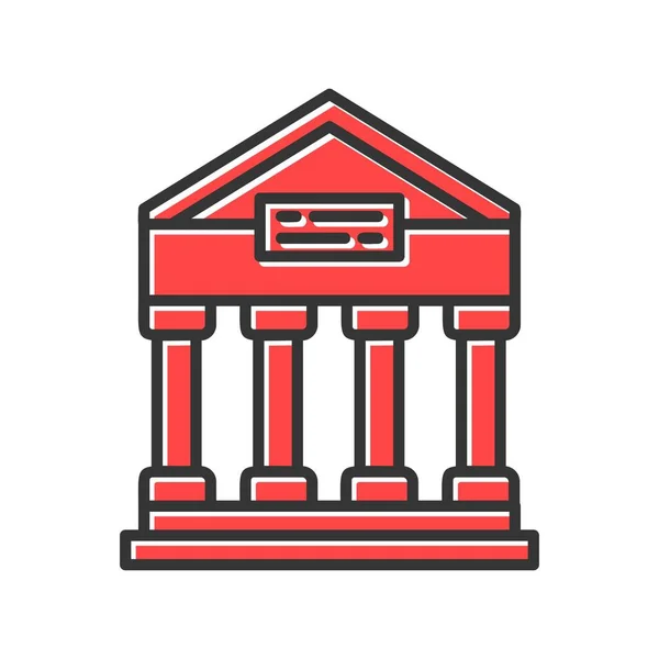 Templo Griego Iconos Creativos Desig — Archivo Imágenes Vectoriales