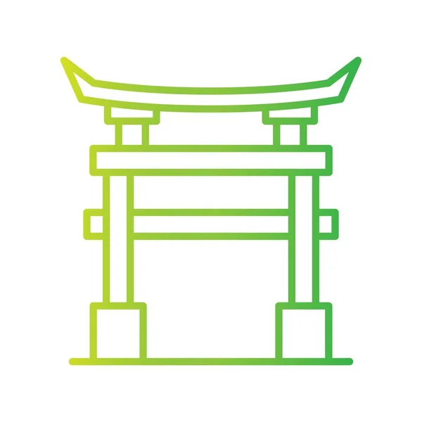 Torii Gate Creative Icons Decons — стоковый вектор