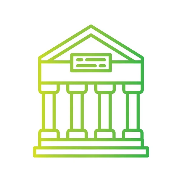 Templo Griego Iconos Creativos Desig — Vector de stock