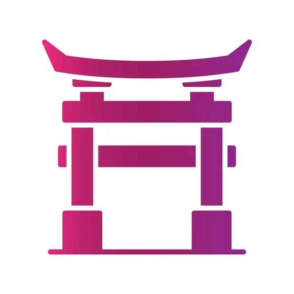 Creatieve Pictogrammen Voor Torii Gate Desig — Stockvector