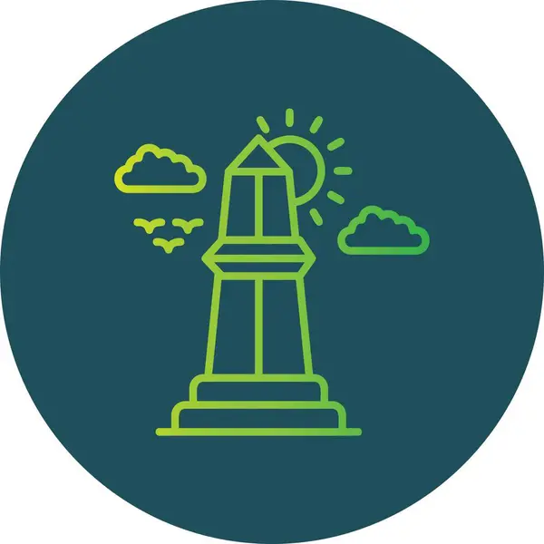 Obeliszk Kreatív Ikonok Tervezése — Stock Vector