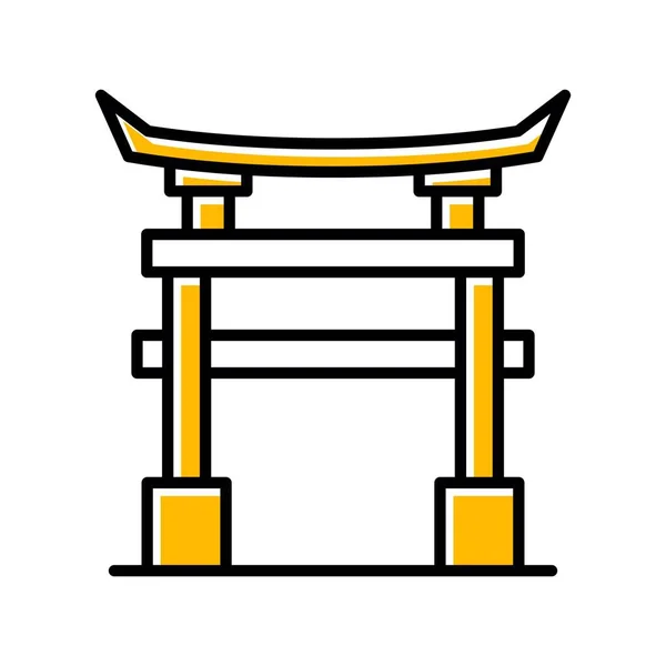 Tvůrčí Ikony Torii Gate Desig — Stockový vektor