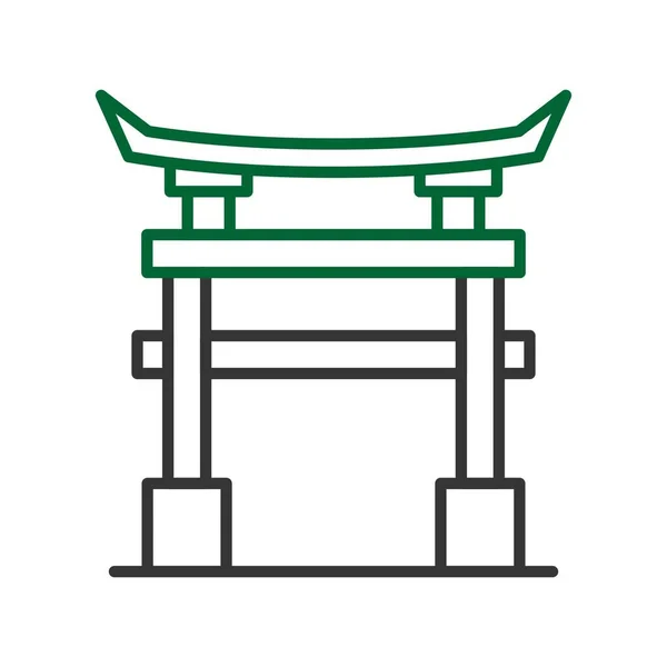 Torii Gate Ícones Criativos Desig — Vetor de Stock