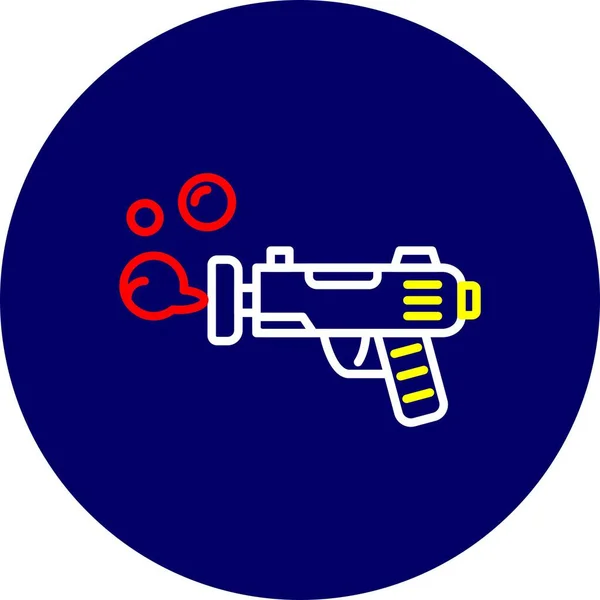 Pistolet Jouets Icônes Créatives Desig — Image vectorielle