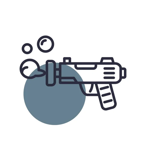 Pistolet Jouets Icônes Créatives Desig — Image vectorielle