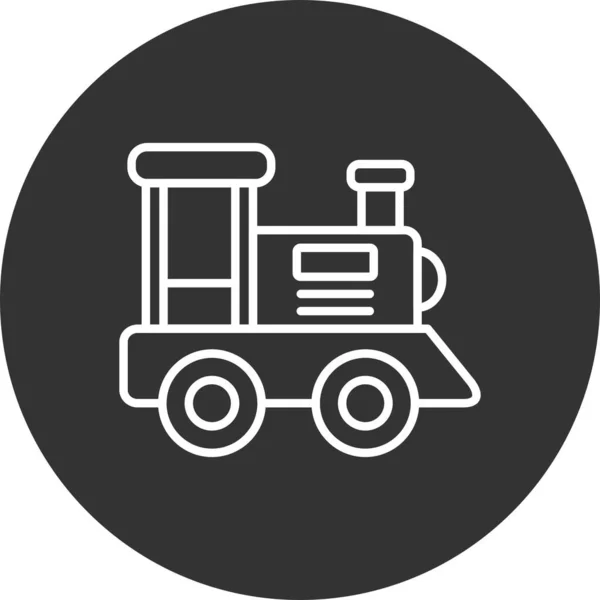 Toy Train Creative Icons Desig — Stock Vector