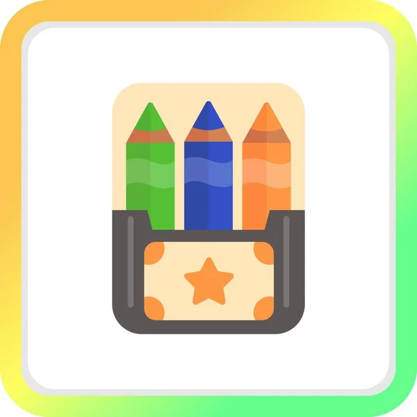 Crayons Creative Icons Desig — Vettoriale Stock
