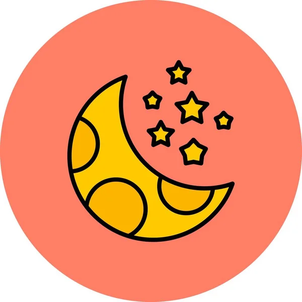 Moon Creative Icons Desig — Stockový vektor