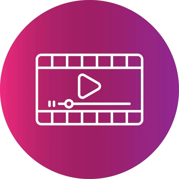 Video Player Kreative Ikonen Desig — Stockvektor
