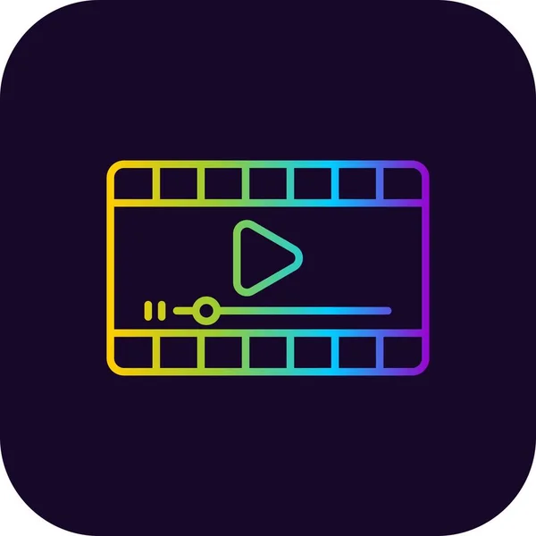 Video Player Ícones Criativos Desig — Vetor de Stock