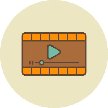 Video Oynatıcı Yaratıcı Simgeler Tasarımı