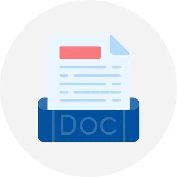 Formato File Doc Icone Creative Desig — Vettoriale Stock