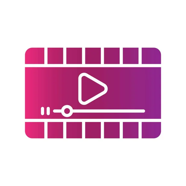 Video Player Kreative Ikonen Desig — Stockvektor
