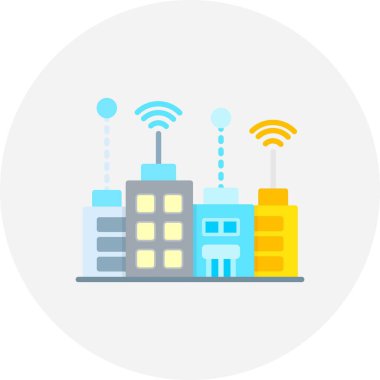 Akıllı Şehir Yaratıcı Simgeleri Tasarımı