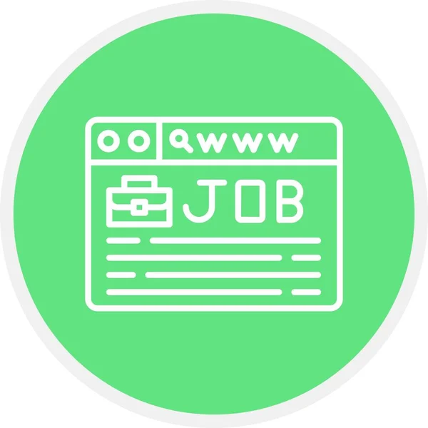 Job Search Creatieve Pictogrammen Desig — Stockvector