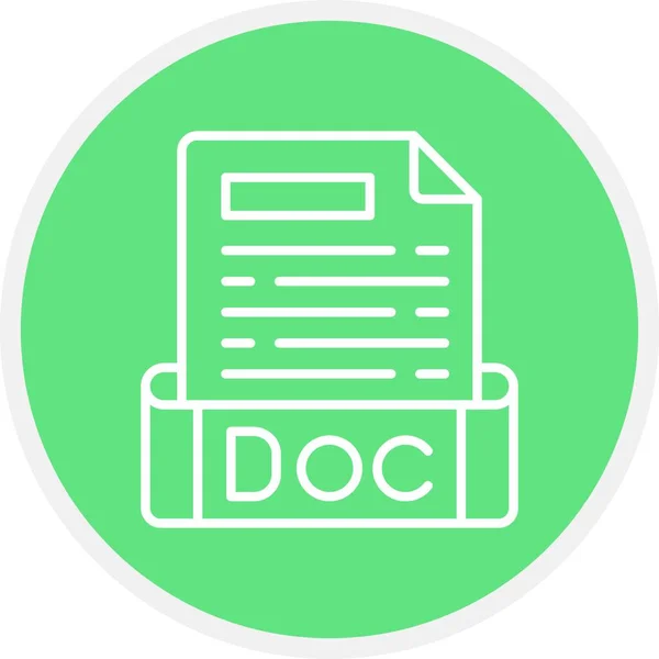 Format Fichier Doc Icônes Créatives Desig — Image vectorielle