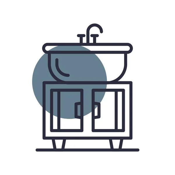Waschbecken Kreative Ikonen Desig — Stockvektor