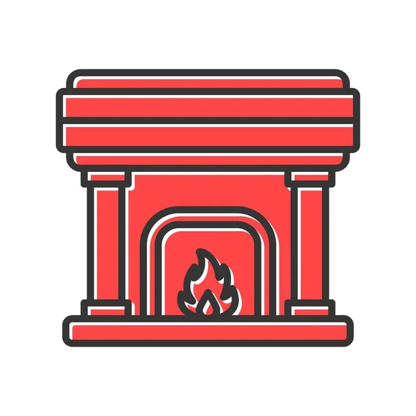 Fireplace Creative Icons Desig — Stok Vektör