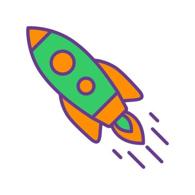  Inclined Rocket Creative Icons Desig