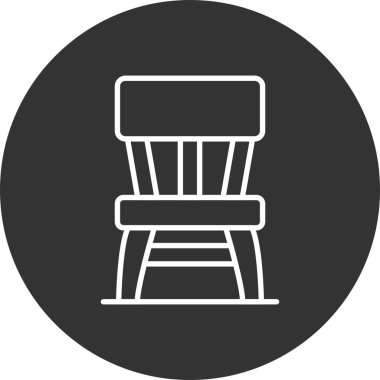 Tahta Sandalye Yaratıcı Simgeler Tasarımı