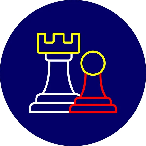 Chess Towers Creative Icons Desig — 스톡 벡터